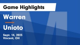Warren  vs Unioto  Game Highlights - Sept. 14, 2023