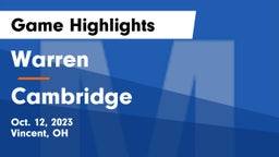 Warren  vs Cambridge  Game Highlights - Oct. 12, 2023