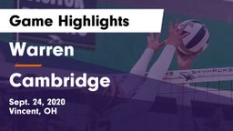 Warren  vs Cambridge  Game Highlights - Sept. 24, 2020