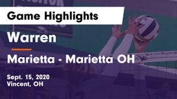 Warren  vs Marietta - Marietta OH Game Highlights - Sept. 15, 2020