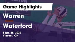 Warren  vs Waterford  Game Highlights - Sept. 28, 2020