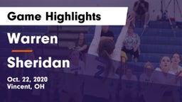 Warren  vs Sheridan  Game Highlights - Oct. 22, 2020