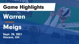 Warren  vs Meigs  Game Highlights - Sept. 28, 2021