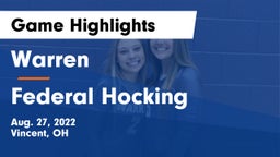 Warren  vs Federal Hocking  Game Highlights - Aug. 27, 2022