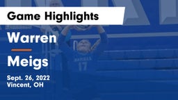Warren  vs Meigs  Game Highlights - Sept. 26, 2022
