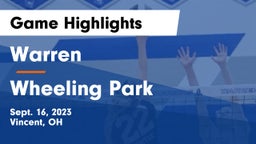 Warren  vs Wheeling Park  Game Highlights - Sept. 16, 2023