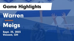 Warren  vs Meigs  Game Highlights - Sept. 25, 2023