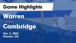 Warren  vs Cambridge  Game Highlights - Oct. 2, 2023
