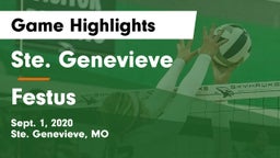 Ste. Genevieve  vs Festus  Game Highlights - Sept. 1, 2020