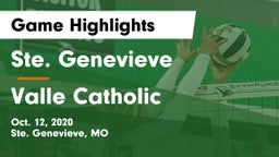 Ste. Genevieve  vs Valle Catholic  Game Highlights - Oct. 12, 2020