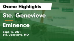 Ste. Genevieve  vs Eminence  Game Highlights - Sept. 10, 2021