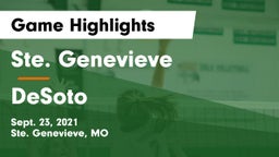 Ste. Genevieve  vs DeSoto  Game Highlights - Sept. 23, 2021
