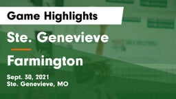 Ste. Genevieve  vs Farmington  Game Highlights - Sept. 30, 2021