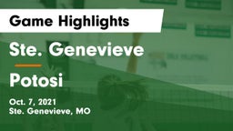 Ste. Genevieve  vs Potosi  Game Highlights - Oct. 7, 2021