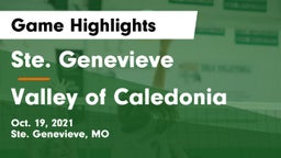 Ste. Genevieve  vs Valley of Caledonia Game Highlights - Oct. 19, 2021