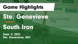 Ste. Genevieve  vs South Iron  Game Highlights - Sept. 9, 2022