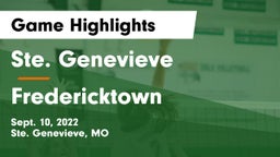 Ste. Genevieve  vs Fredericktown  Game Highlights - Sept. 10, 2022