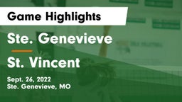 Ste. Genevieve  vs St. Vincent  Game Highlights - Sept. 26, 2022