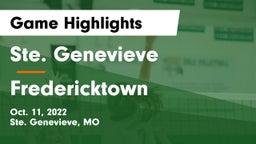 Ste. Genevieve  vs Fredericktown  Game Highlights - Oct. 11, 2022