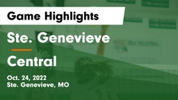 Ste. Genevieve  vs Central  Game Highlights - Oct. 24, 2022