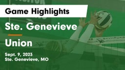 Ste. Genevieve  vs Union  Game Highlights - Sept. 9, 2023