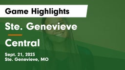 Ste. Genevieve  vs Central  Game Highlights - Sept. 21, 2023
