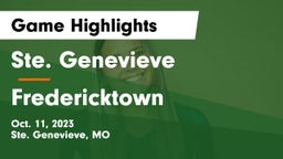 Ste. Genevieve  vs Fredericktown  Game Highlights - Oct. 11, 2023