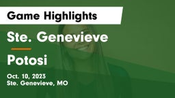 Ste. Genevieve  vs Potosi  Game Highlights - Oct. 10, 2023