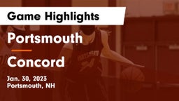 Portsmouth  vs Concord  Game Highlights - Jan. 30, 2023