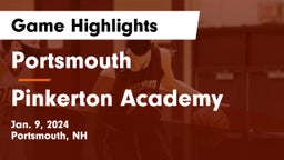 Portsmouth  vs Pinkerton Academy Game Highlights - Jan. 9, 2024
