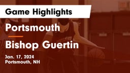 Portsmouth  vs Bishop Guertin  Game Highlights - Jan. 17, 2024