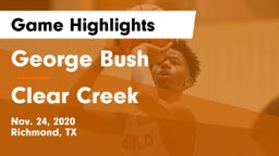 George Bush  vs Clear Creek  Game Highlights - Nov. 24, 2020