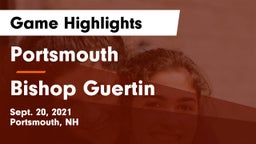 Portsmouth  vs Bishop Guertin  Game Highlights - Sept. 20, 2021