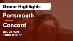 Portsmouth  vs Concord  Game Highlights - Oct. 28, 2021