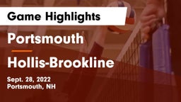 Portsmouth  vs Hollis-Brookline Game Highlights - Sept. 28, 2022