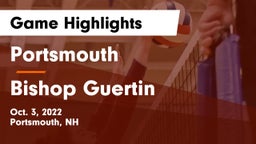 Portsmouth  vs Bishop Guertin Game Highlights - Oct. 3, 2022