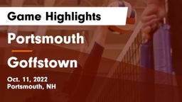 Portsmouth  vs Goffstown  Game Highlights - Oct. 11, 2022