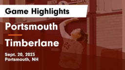 Portsmouth  vs Timberlane  Game Highlights - Sept. 20, 2023