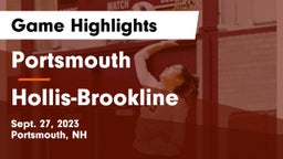 Portsmouth  vs Hollis-Brookline  Game Highlights - Sept. 27, 2023