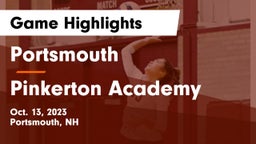 Portsmouth  vs Pinkerton Academy Game Highlights - Oct. 13, 2023