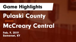 Pulaski County  vs McCreary Central  Game Highlights - Feb. 9, 2019