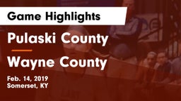 Pulaski County  vs Wayne County  Game Highlights - Feb. 14, 2019