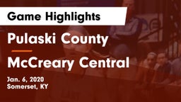 Pulaski County  vs McCreary Central  Game Highlights - Jan. 6, 2020