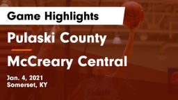 Pulaski County  vs McCreary Central  Game Highlights - Jan. 4, 2021