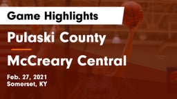 Pulaski County  vs McCreary Central  Game Highlights - Feb. 27, 2021