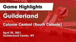 Guilderland  vs Colonie Central  (South Colonie) Game Highlights - April 20, 2021