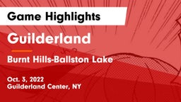 Guilderland  vs Burnt Hills-Ballston Lake  Game Highlights - Oct. 3, 2022