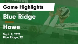 Blue Ridge  vs Howe  Game Highlights - Sept. 8, 2020
