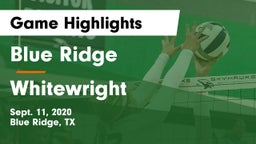 Blue Ridge  vs Whitewright  Game Highlights - Sept. 11, 2020