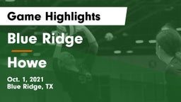 Blue Ridge  vs Howe  Game Highlights - Oct. 1, 2021